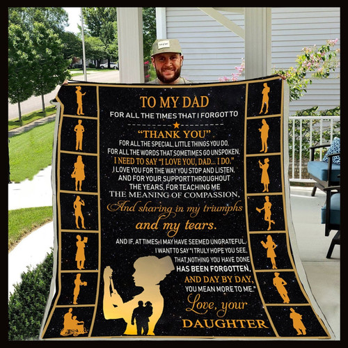 Personalized Nurse Daughter To My Dad For All The Times From Daughter Sherpa Fleece Blanket Great Customized Blanket Gifts For Birthday Christmas Thanksgiving Anniversary Father's Day
