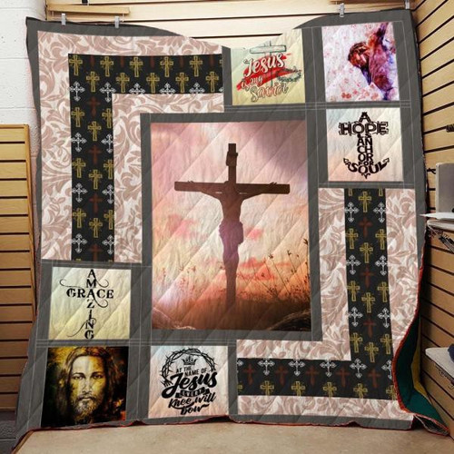 Jesus Is My Savior Quilt Blanket Great Customized Gifts For Birthday Christmas Thanksgiving Perfect Gifts For Jesus Lover