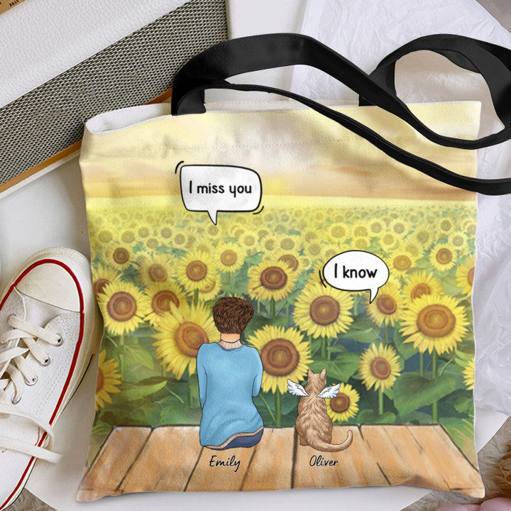 Custom Name Tote Bag - Gift For Cat Lovers - I Still Talk About You Cat