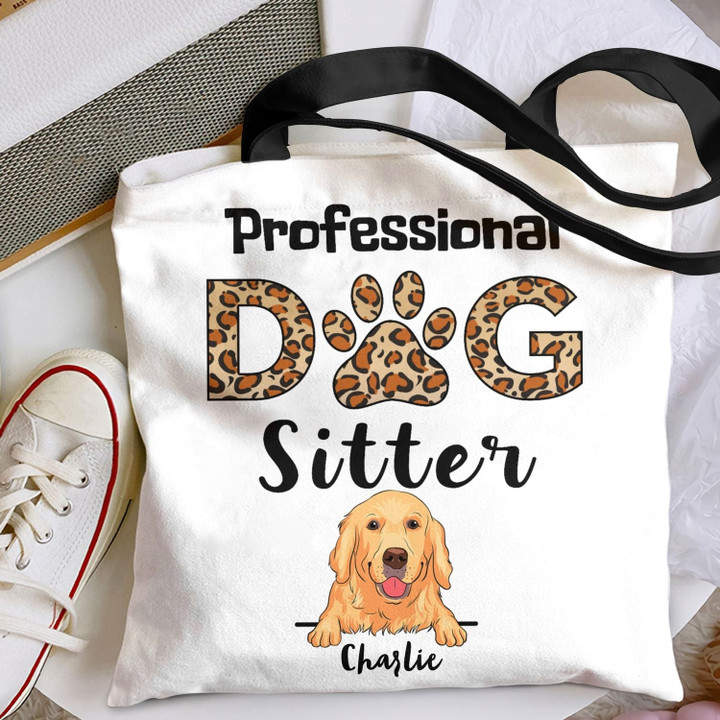 Custom Name Tote Bag - Gift For Dog Lovers - Professional Dog Sitter