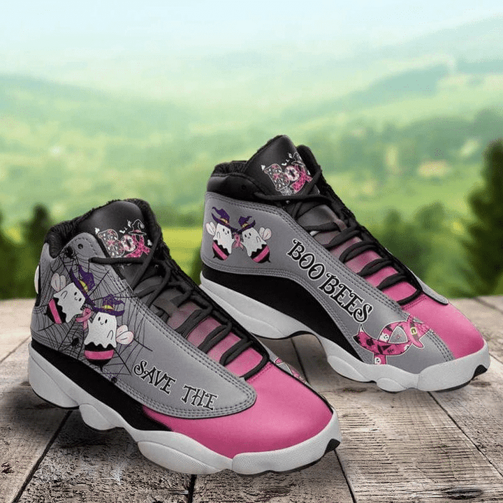 Halloween Breast Cancer Awareness Air Jordan 13 Sneaker, Gift For Lover Halloween Breast Cancer Awareness AJ13 Shoes For Men And Women