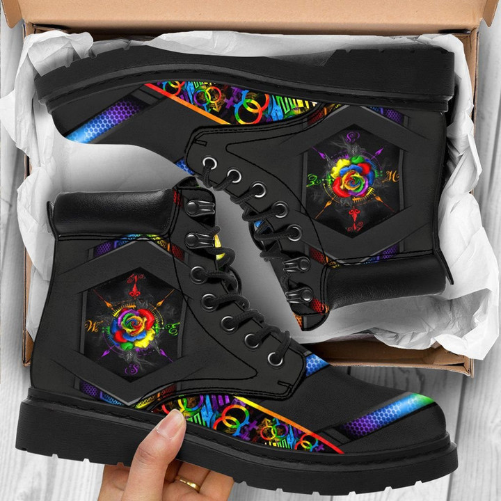 LGBT Black Background With Rainbow Roses Tim Boots