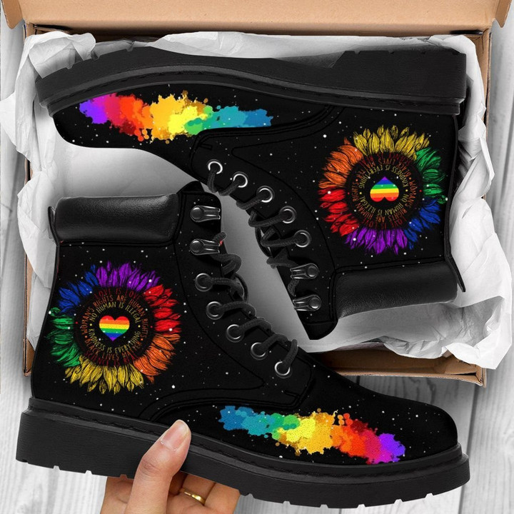 LGBT Sunflower Colorful Tim Boots