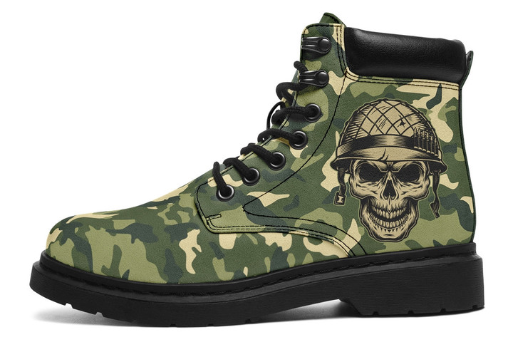 Soldier Skull Green Camo Timi Boots