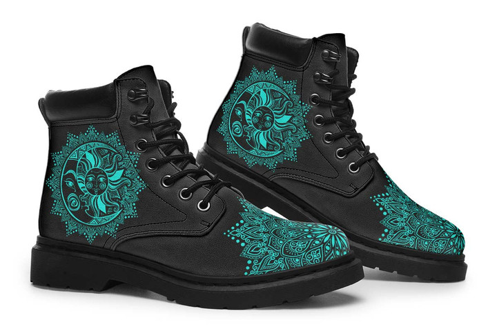 Turquoise Sun And Moon Tim Boots