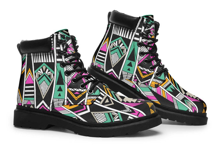Multicolor Navajo Pattern Tim Boots