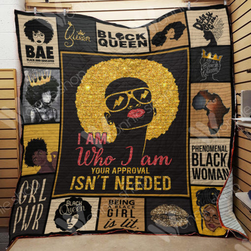 Black Women Your Approval Isn't Needed Quilt Blanket Great Customized Gifts For Birthday Christmas Thanksgiving Perfect Gifts For Black Daughte Girlfriend Wife