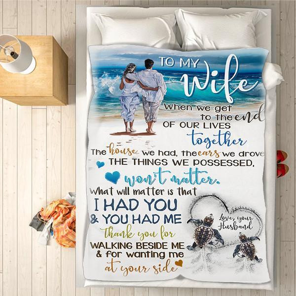 Personalized To My Wife Blanket Gifts for Anniversary Wife Blanket Custom Blanket Personalized Valentine Blankets Fleece Blanket Sherpa Blanket Perfect Gifts for My Wife