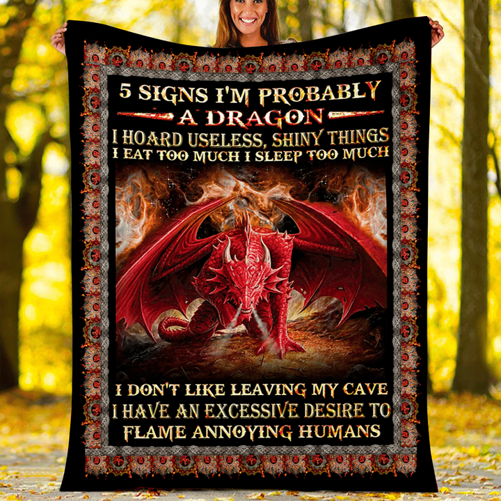 Dragon Eat Too Much I Sleep Too Much Fleece Blanket Great Customized Gifts For Birthday Christmas Thanksgiving