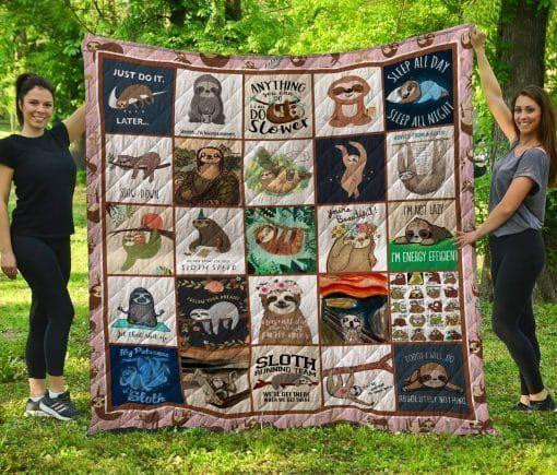 Sloth Just Do It Later Sleep Days And Nights Quilt Blanket Great Customized Blanket Gifts For Birthday Christmas Thanksgiving Anniversary