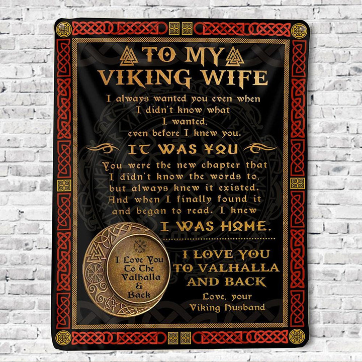 Personalized Anniversary Blanket Gift For Wife Viking Blanket I Love You To Valhalla And Back Blanket Birthday Gifts Customize Blanket For Anniversary, Housewarming