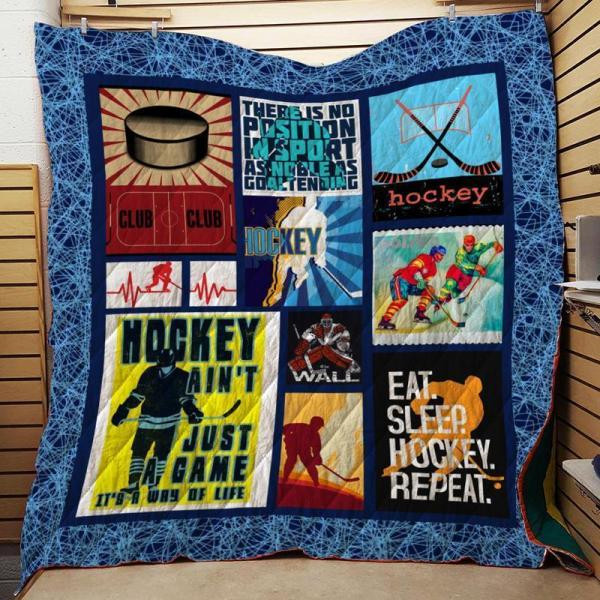 Ice Hockey Ain't Just A Game It's A Way Of Life Quilt Blanket Great Customized Gifts For Birthday Christmas Thanksgiving Perfect Gifts For Ice Hockey Lover
