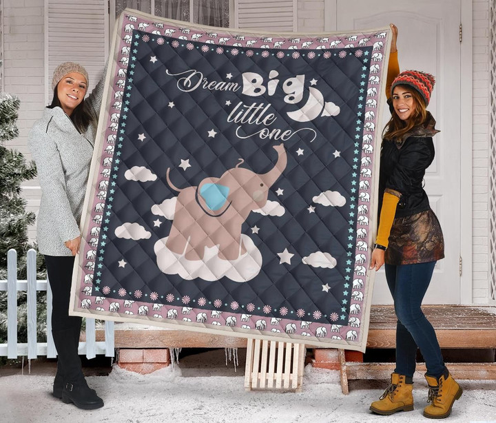 Elephant Dream Big Little One Quilt Blanket Great Customized Blanket Gifts For Birthday Christmas Thanksgiving