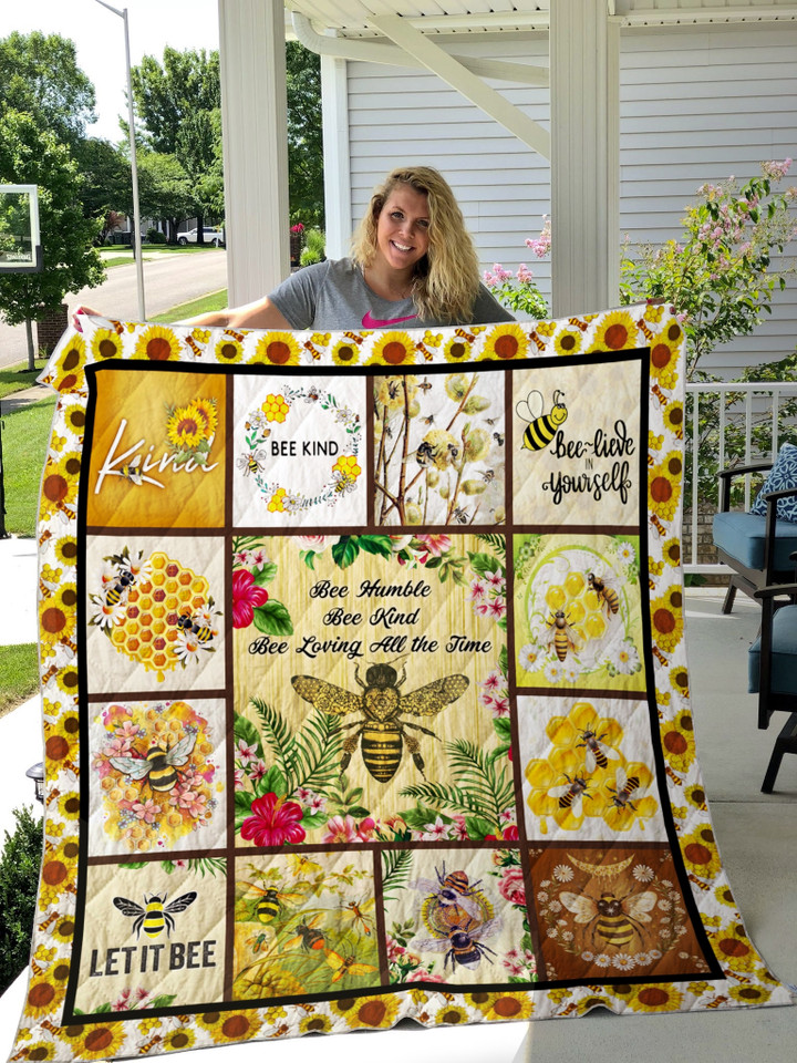 Bee Bee Humble Bee Kind Quilt Blanket Great Customized Blanket Gifts For Birthday Christmas Thanksgiving