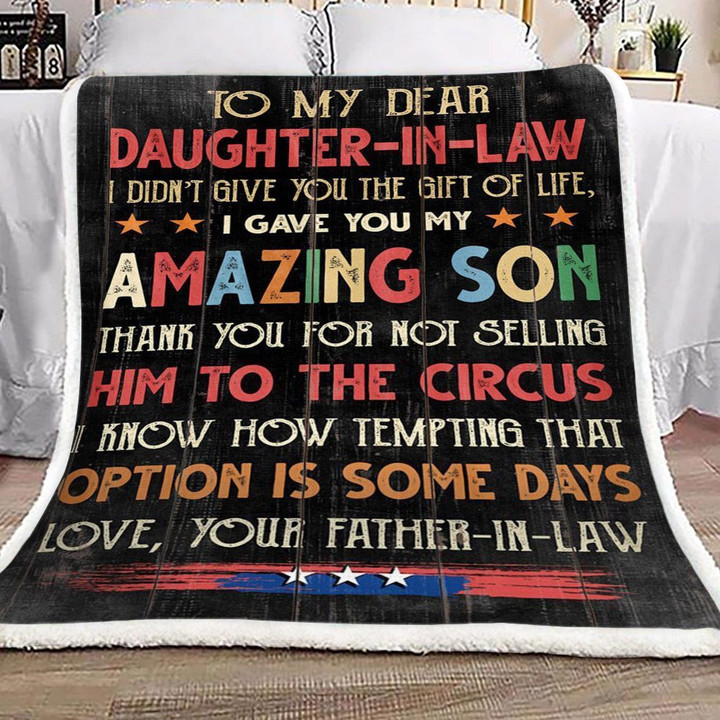 Personalized From Father To Daughter Blanket To My Dear Daughter I Didn't Give You The Gift Of Life Sherpa Fleece Blanket Great Customized Blanket Gifts For Birthday Christmas Thanksgiving