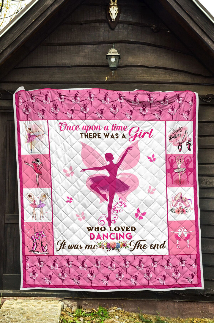 Love Dancing, Ballet Dancer, Pink Angel Quilt Blanket Great Customized Blanket Gifts For Birthday Christmas Thanksgiving