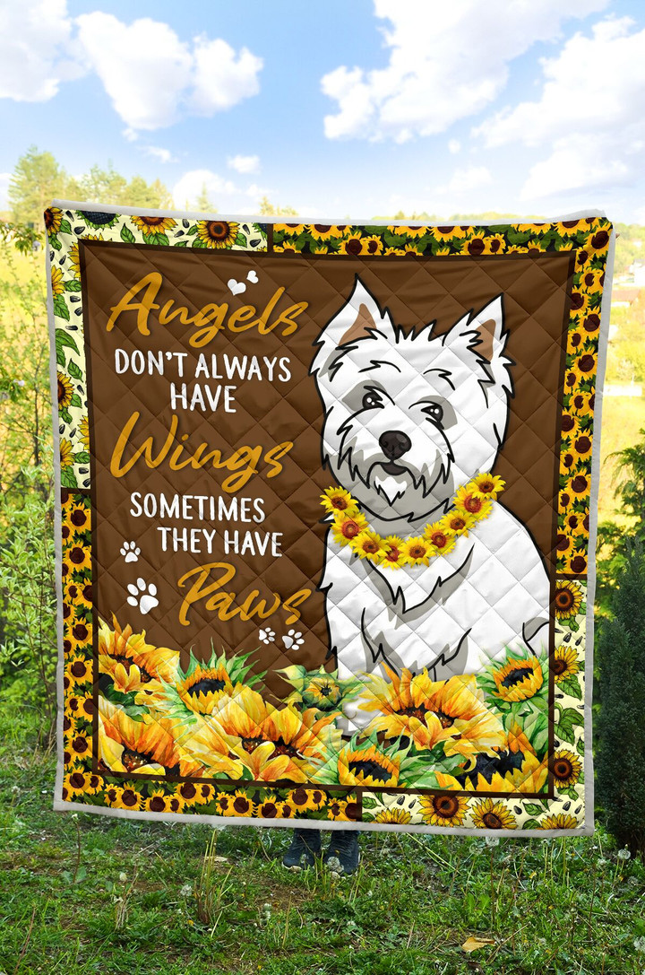Westie Quilt Blanket Great Gifts For Birthday Christmas Thanksgiving Anniversary