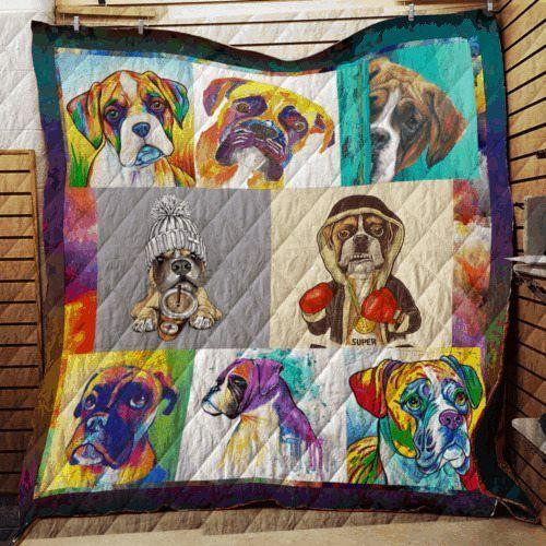 Boxer Colorful Boxer Boxer Dogs Boxing Quilt Blanket Great Customized Blanket Gifts For Birthday Christmas Thanksgiving