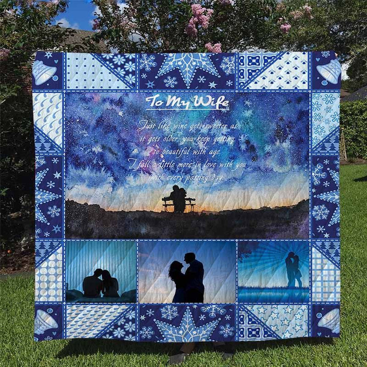 Personalized Family To My Wife From Husband You Keep Getting So Beautiful Quilt Great Customized Gifts For Birthday Christmas Thanksgiving Mother's Day