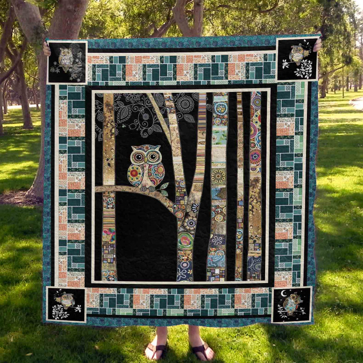 Owl On The Tree Quilt Blanket Great Customized Blanket Gifts For Birthday Christmas Thanksgiving