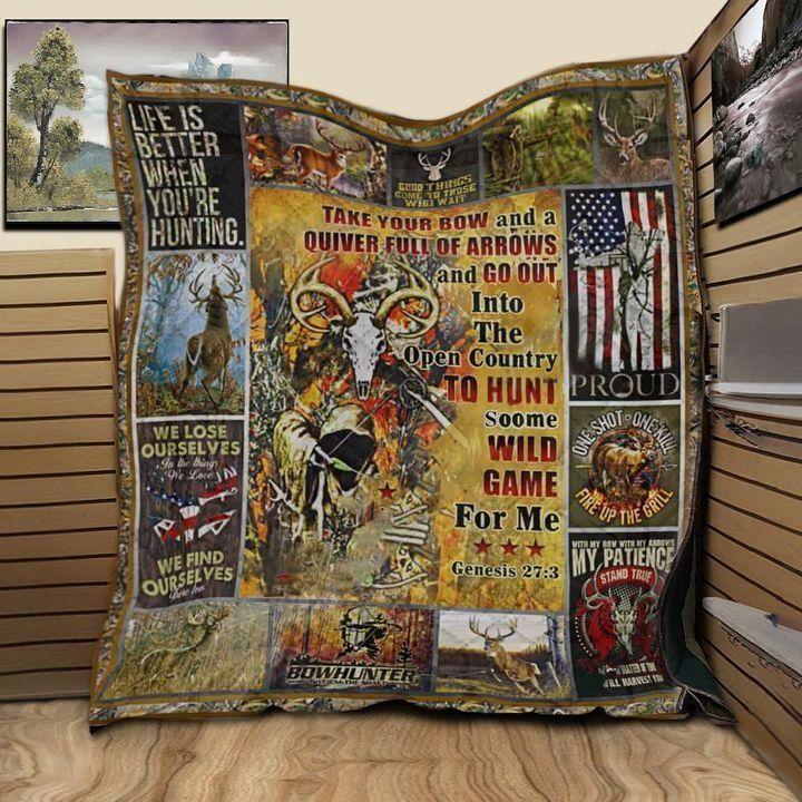 Take Your Bow And A Quiver Full Of Arrows Quilt Blanket Great Customized Blanket Gifts For Birthday Christmas Thanksgiving