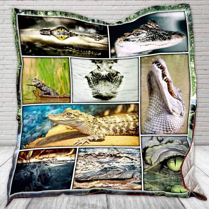 Alligators Photography Art Quilt Blanket Great Customized Blanket Gifts For Birthday Christmas Thanksgiving