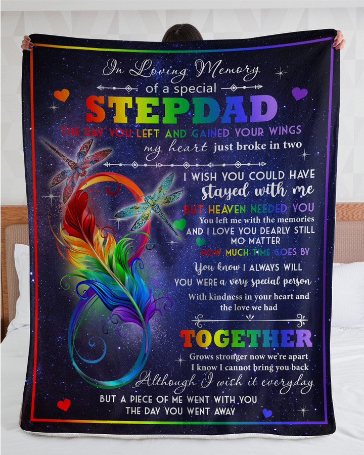 Dragonfly In Loving Memory Of A Special I Wish You Can Stay Here But Heaven Needed You Fleece Blanket Great Customized Blanket Gifts For Birthday Christmas Thanksgiving, Father in Heaven