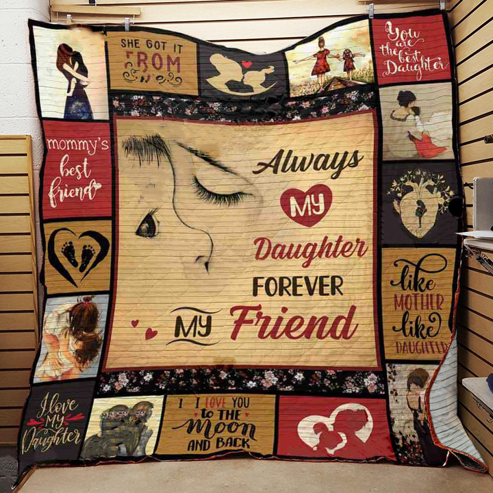 Daughter Like Mother Like Daughter Quilt Blanket Great Customized Gifts For Birthday Christmas Thanksgiving