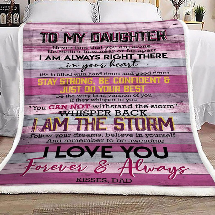 Personalized Family To My Daughter Now Matter How Near Or Far Apart I Am Always Right There In Your Heart Do Your Best Forever Love You My Daughter Fleece Blanket Great Customized Blanket Gifts For Birthday Christmas Thanksgiving