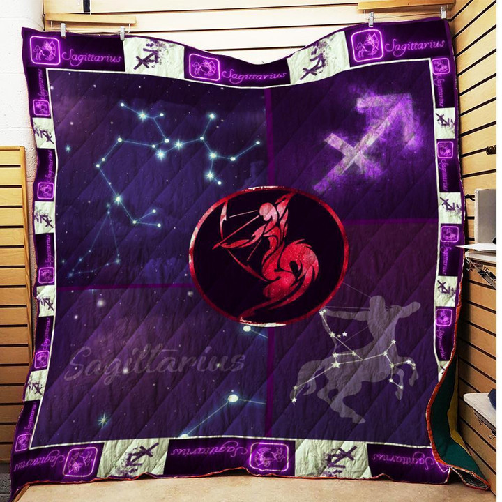 Star Sign Sagittarius Quilt Blanket Great Customized Blanket Gifts For Birthday Christmas Thanksgiving