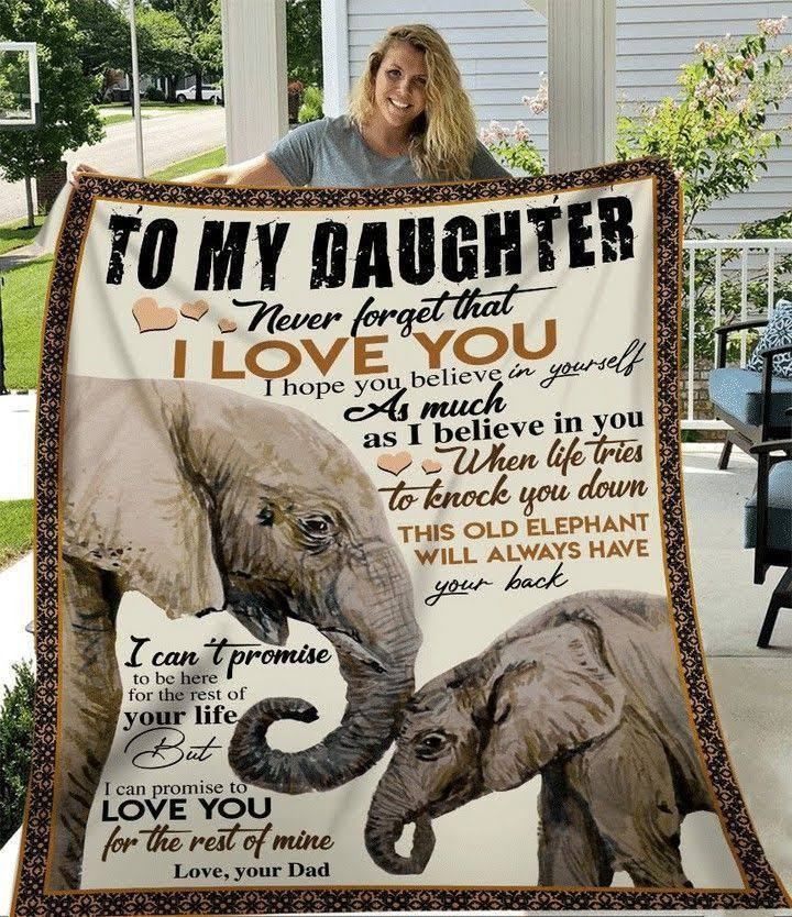 Personalized To My Daughter Never Forget That I Love You Believe In Yourself Sherpa Fleece Blanket