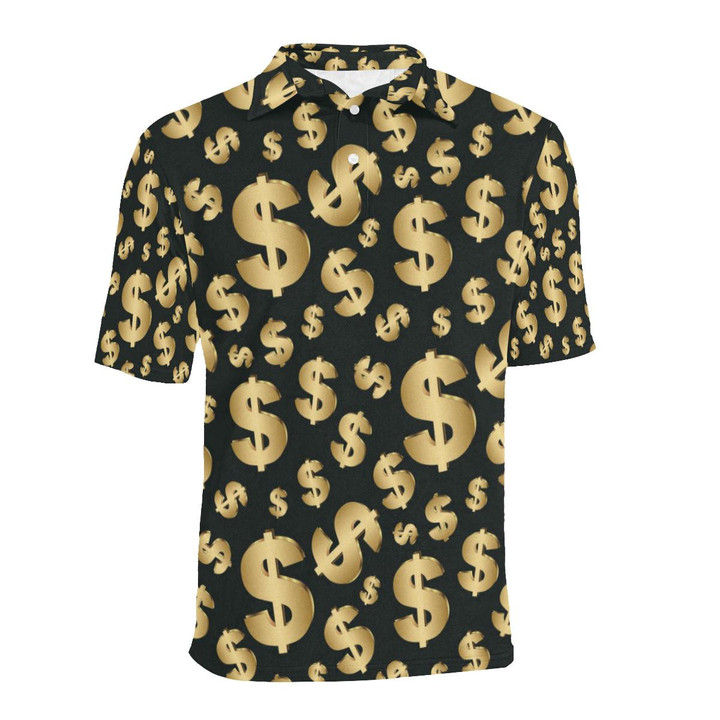 Dollar Pattern Unisex Polo Shirtt