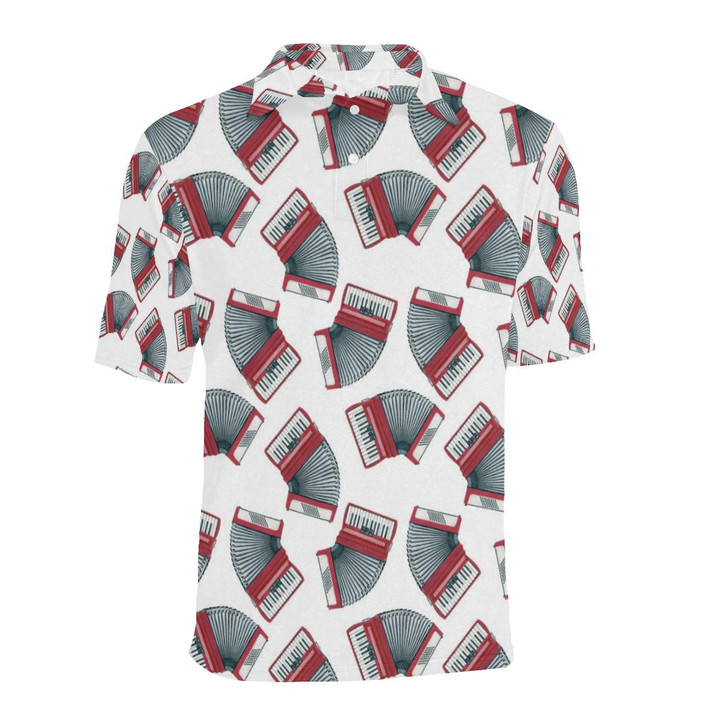 Accordion Pattern Unisex Polo Shirt
