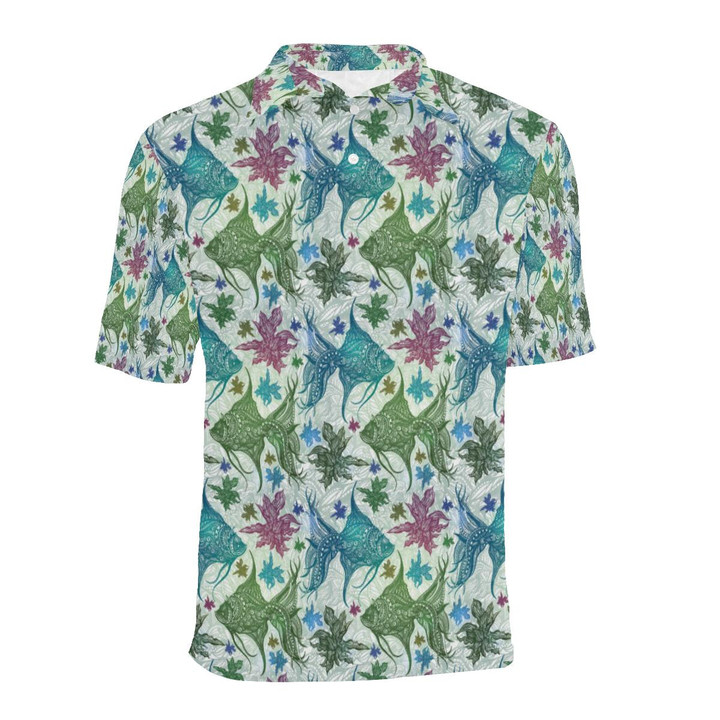 Angelfish Tribal Pattern Unisex Polo Shirt