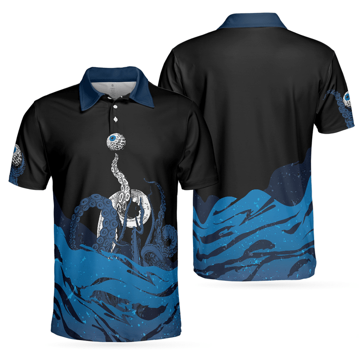 Blue Sea Octopus Golf Polo Shirt