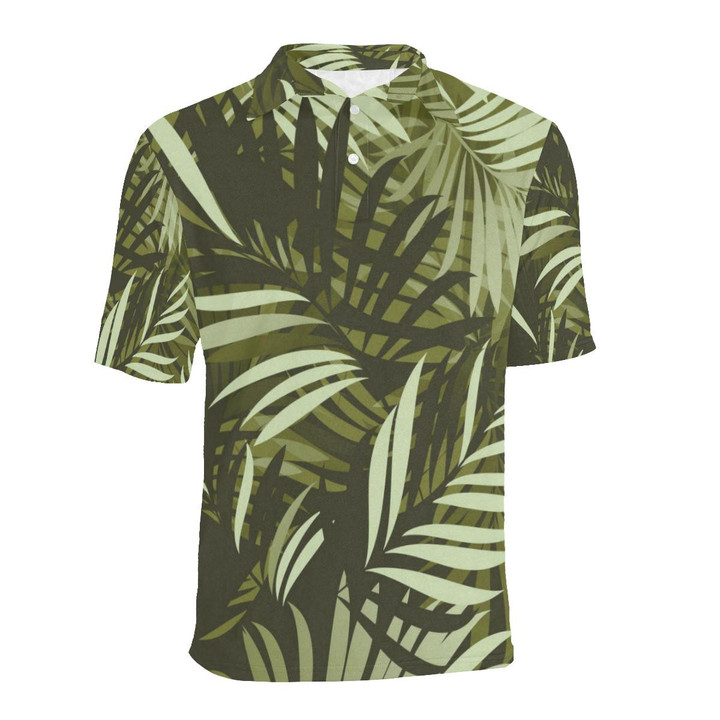 Palm Leaves Pattern Unisex Polo Shirt