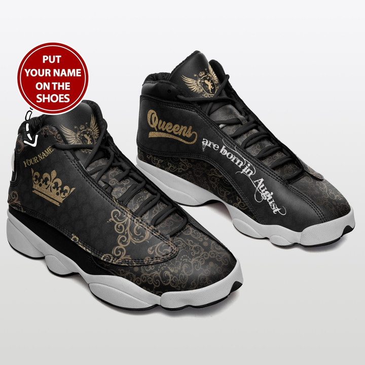 Personalized Queens Are Born In August Textures Patterns Air Jordan 13 Sneaker, Gift For Lover Queens Are Born In August Textures Patterns Aj13 Shoes For Men And Women