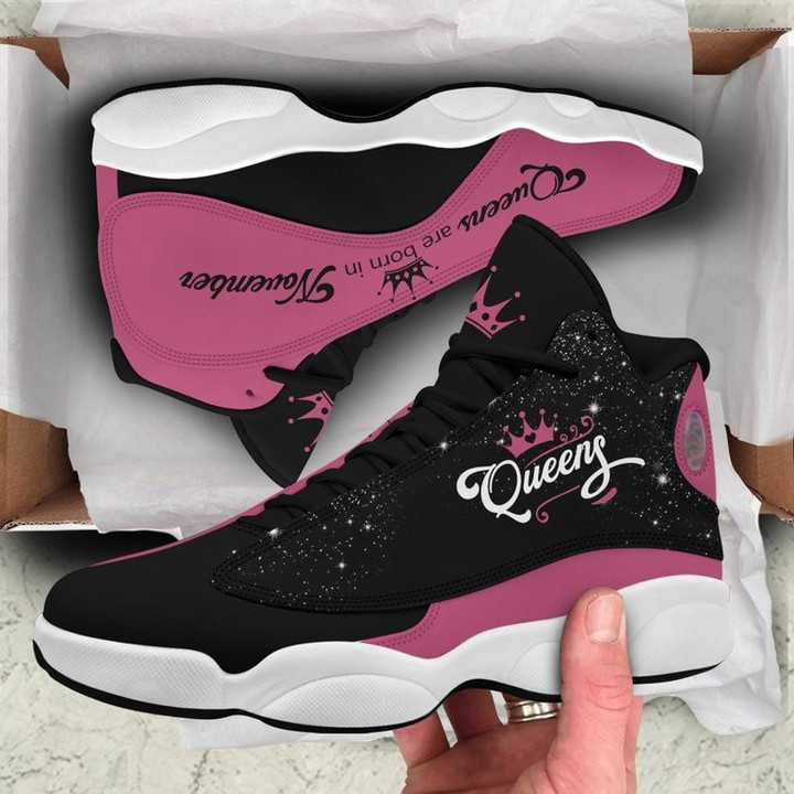 Personalized Queen Was Born In November Air Jordan 13 Sneaker, Gift For Lover ueen Was Born In November AJ13 Shoes For Men And Women