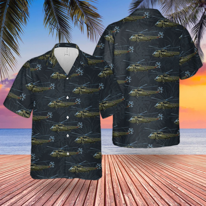 Royal Navy Westland Sea King HC4 (Jungly) Dark Hawaiian Shirt