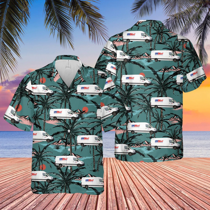 UK Mail Van Hawaiian Shirt