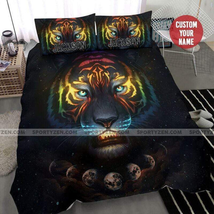 Tiger Art Personalized Custom Name Duvet Cover Bedding Set