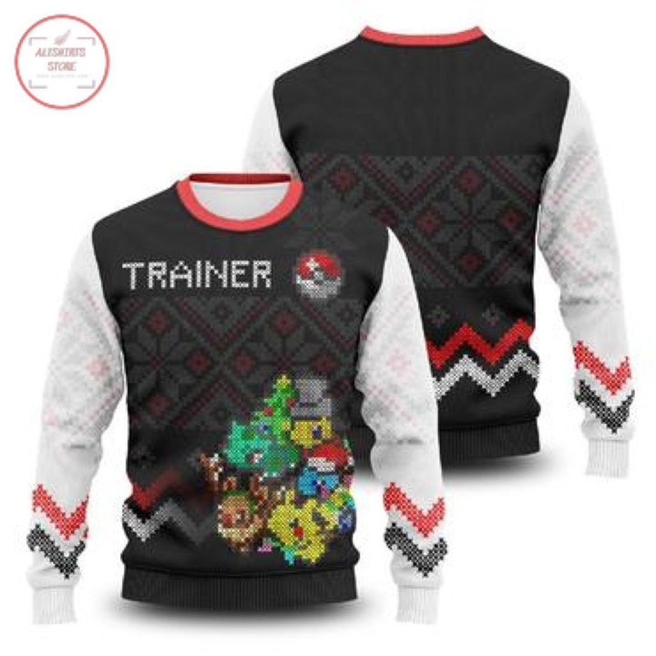 Pokemon League Ugly Christmas Sweater, All Over Print Sweatshirt