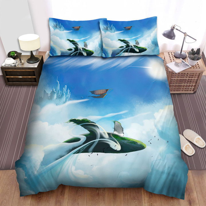 The Wildlife - The Whale Near The Flying Castle Bed Sheets Spread Duvet Cover Bedding Sets