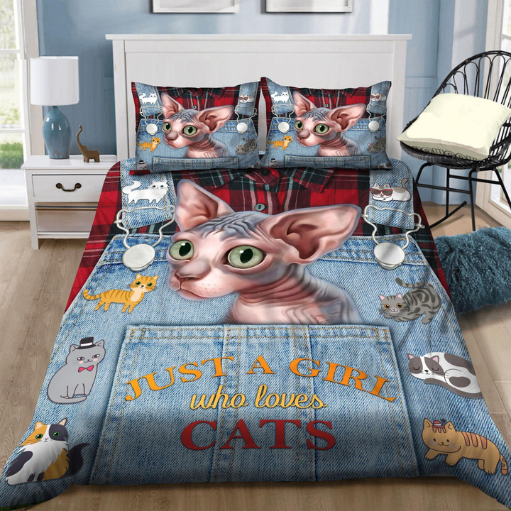 Sphynx Just How loves Cats Bed Sheets Duvet Cover Bedding Set Great Gifts For Birthday Christmas Thanksgiving