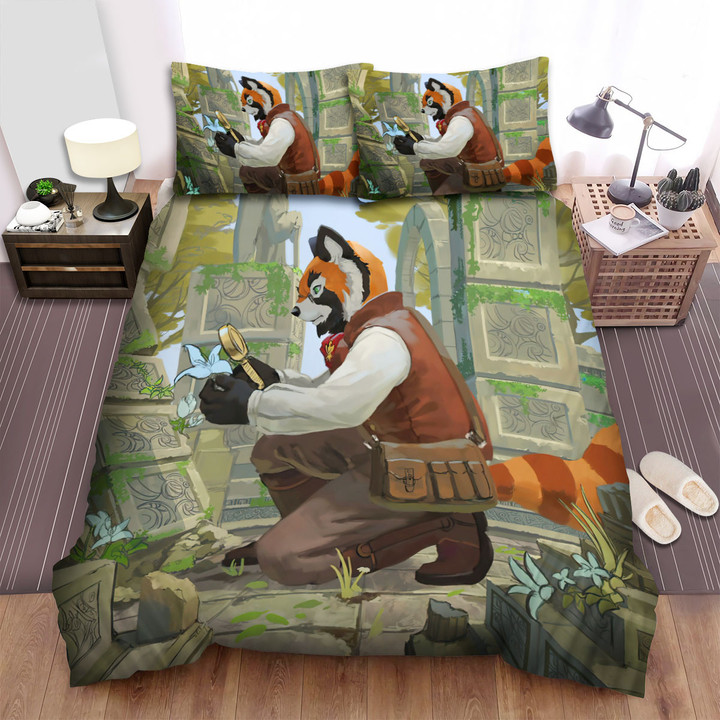 The Wild Anima; - The Archeologist Red Panda Bed Sheets Spread Duvet Cover Bedding Sets