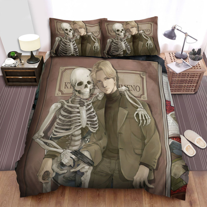 Monster Johan Liebert Skeleton Bed Sheets Spread Comforter Duvet Cover Bedding Sets