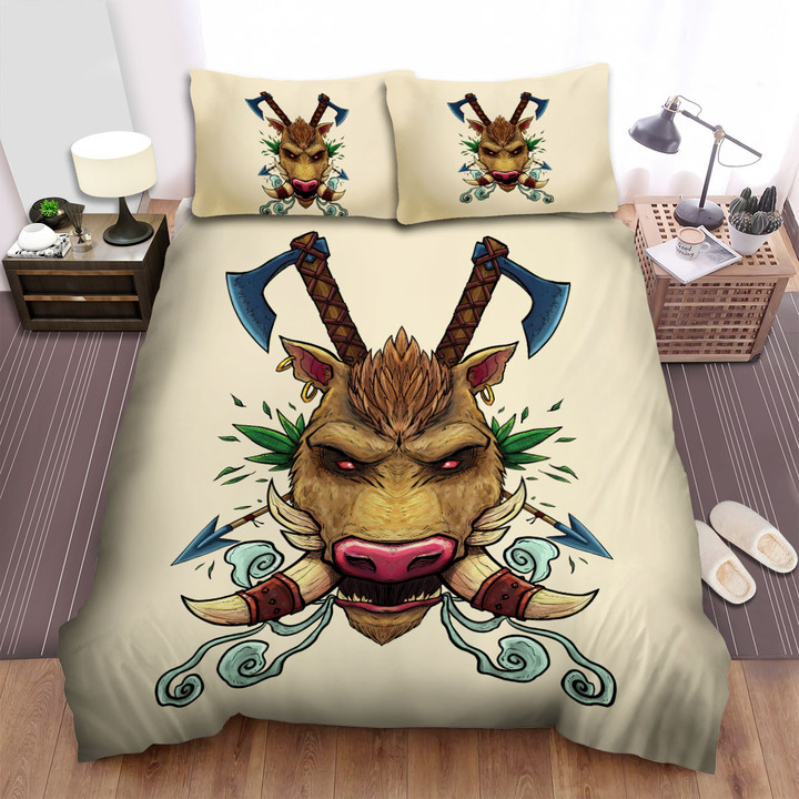 The Boar Weapons Symbol Bed Sheets Spread Duvet Cover Bedding Sets