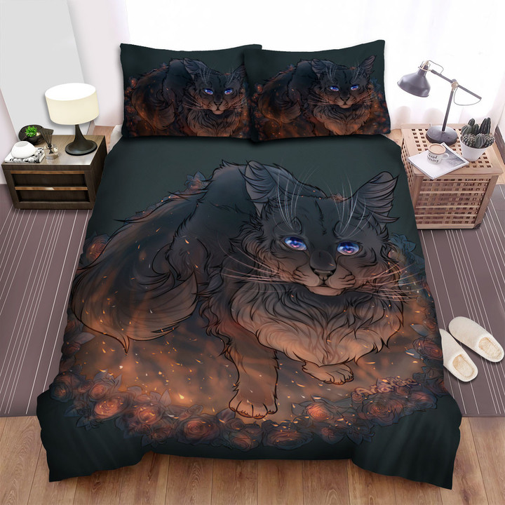 The Wildlife - The Black Lynx In The Sparkle Dust Bed Sheets Spread Duvet Cover Bedding Sets