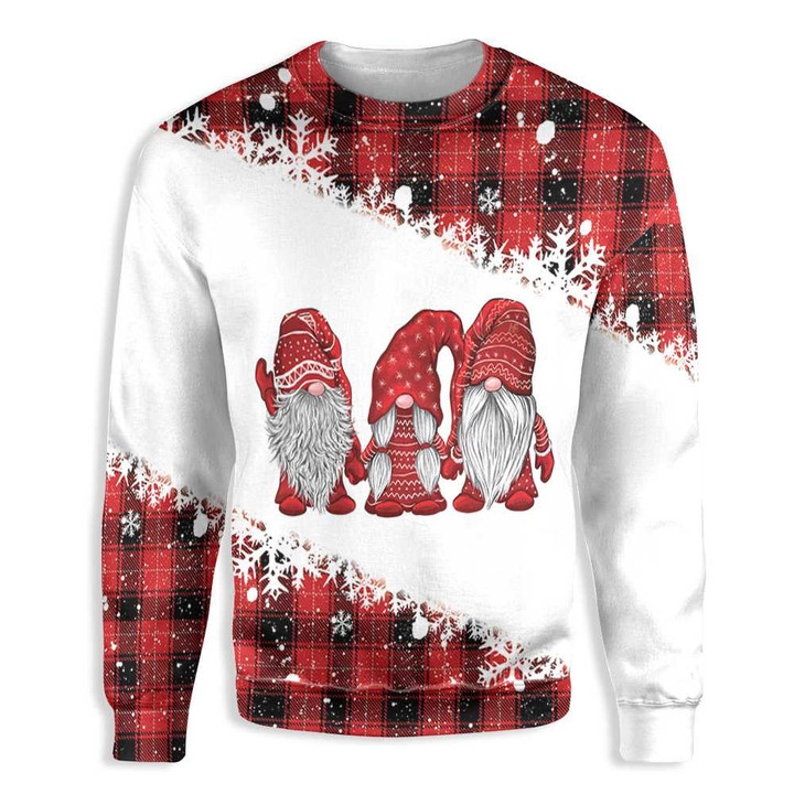Gnome Red Buffalo Snow Ugly Christmas Sweater