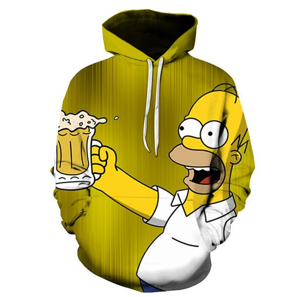 Homer Simpson For Unisex 3D All Over Print Hoodie, Zip-up Hoodie